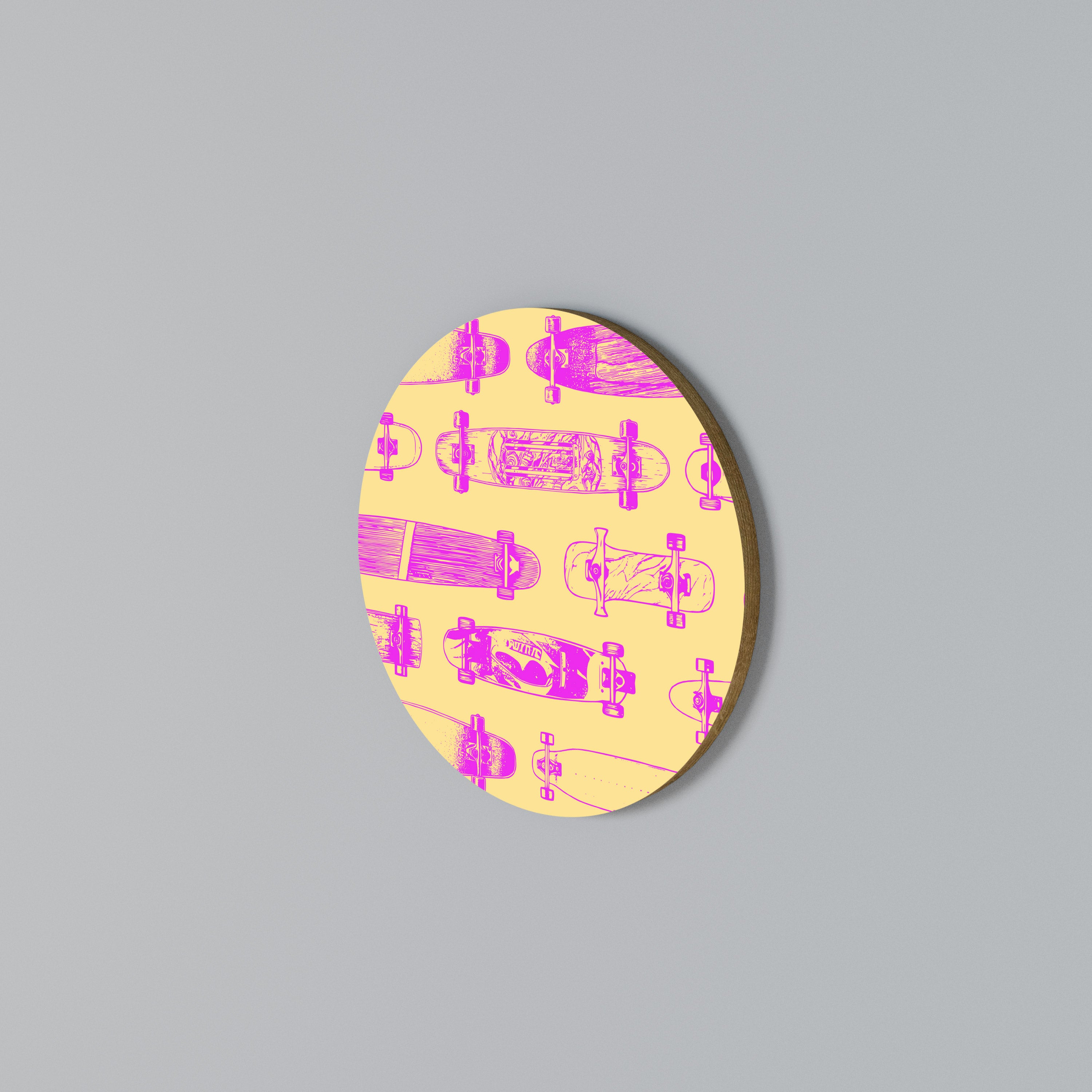 SKATEBOARD ARTISTRY Στρογγυλός πίνακας ζωγραφικής