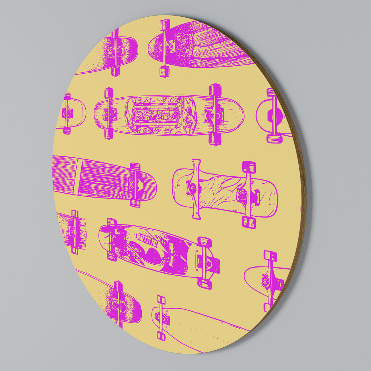 SKATEBOARD ARTISTRY Στρογγυλός πίνακας ζωγραφικής