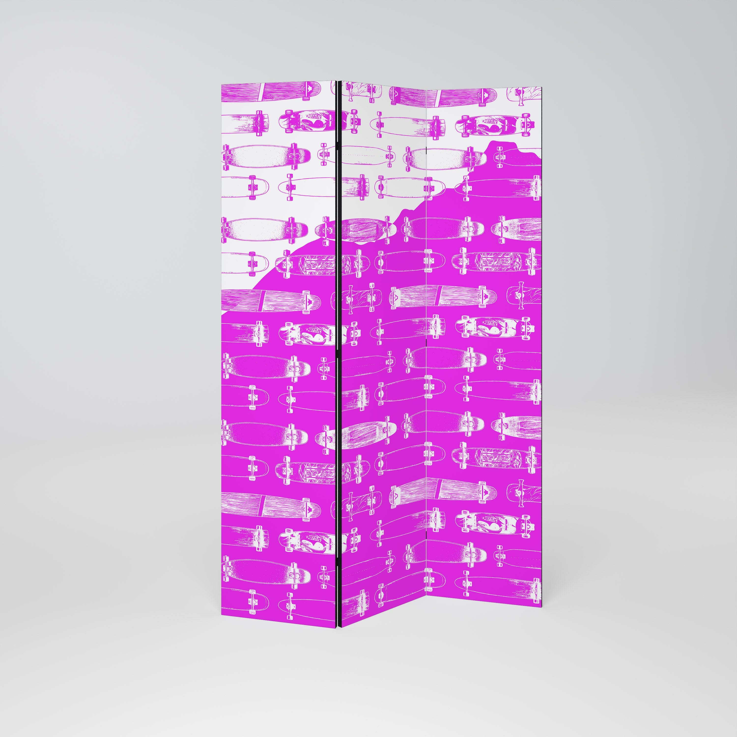 Διακοσμητικό διαχωριστικό δωματίου SKATEBOARD MAGENTA 3 πάνελ