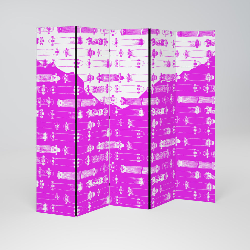 SKATEBOARD MAGENTA Παραβάν με 5 πάνελ