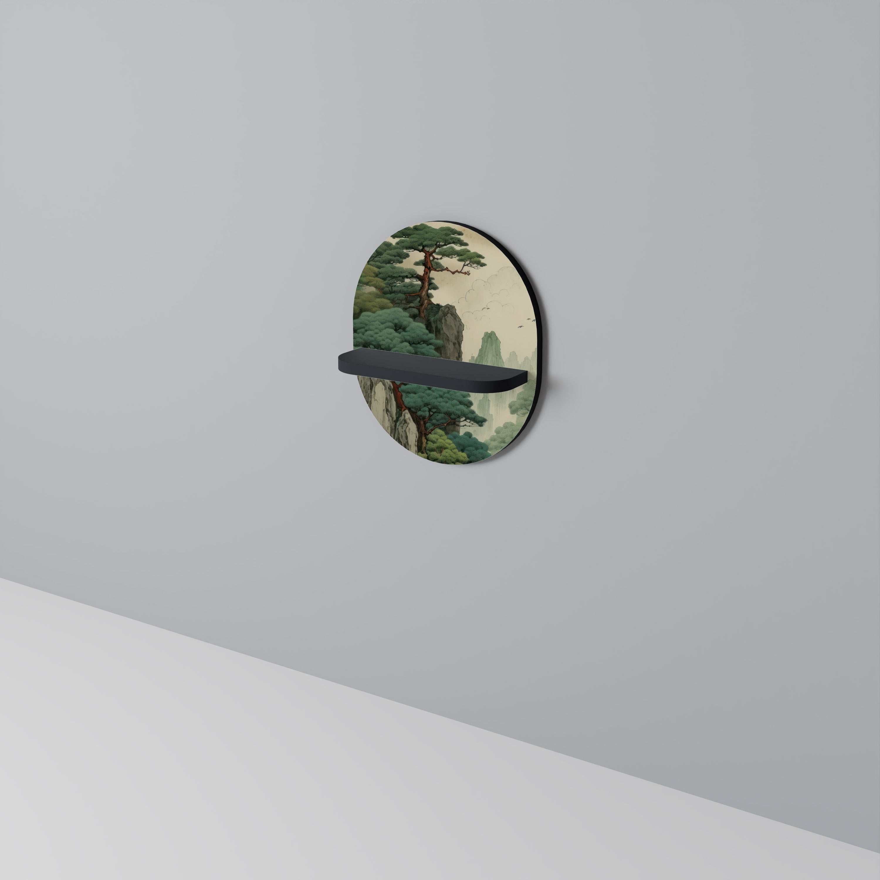 Οβάλ Ράφι VERDURE ABYSS σε Μαύρο Φινίρισμα