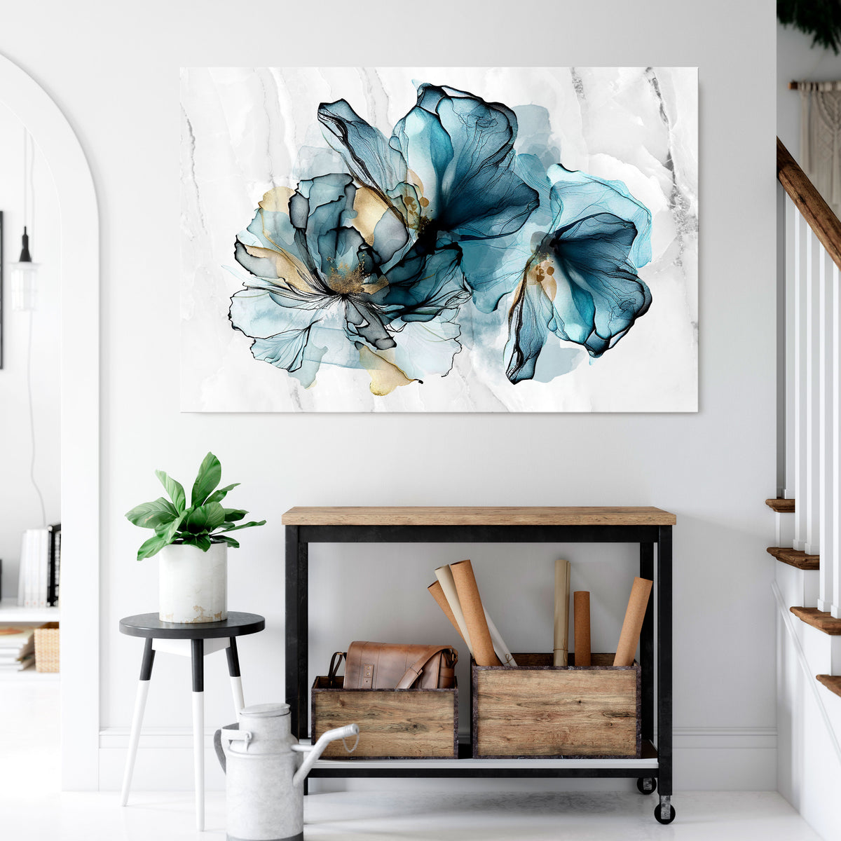 ELEGANT AQUARELLE Horizontal Canvas Print
