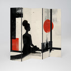RED SUNSATION 5-Panel Room Divider