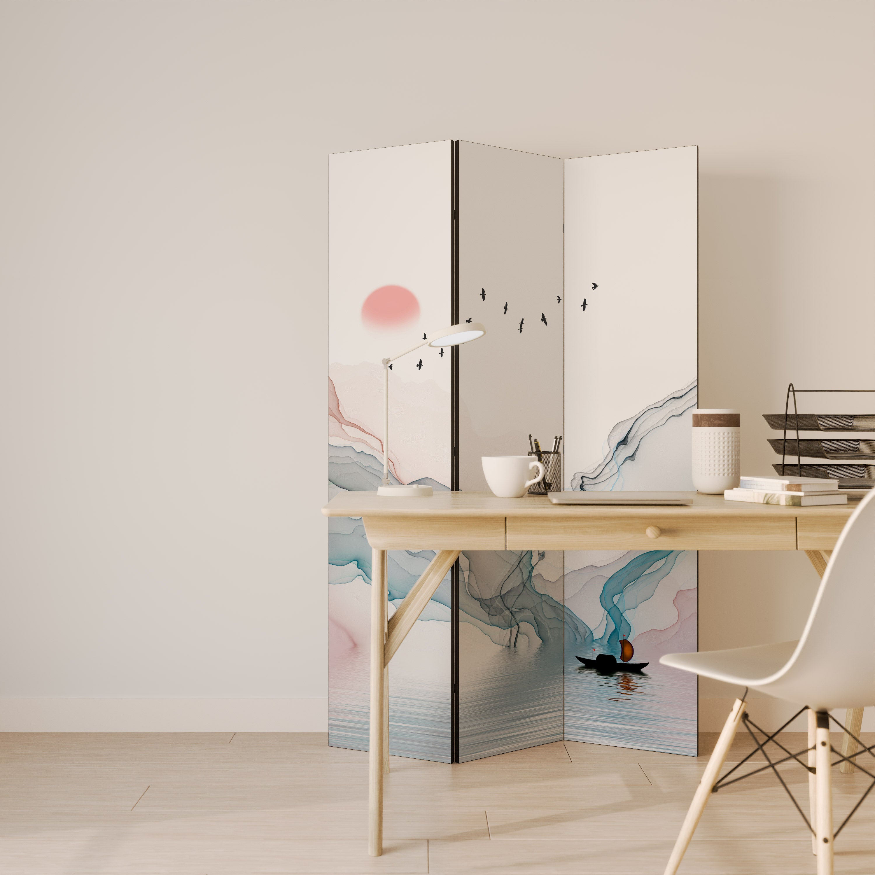 VELVET CROSSING Διακοσμητικό παραβάν με 3 πάνελ