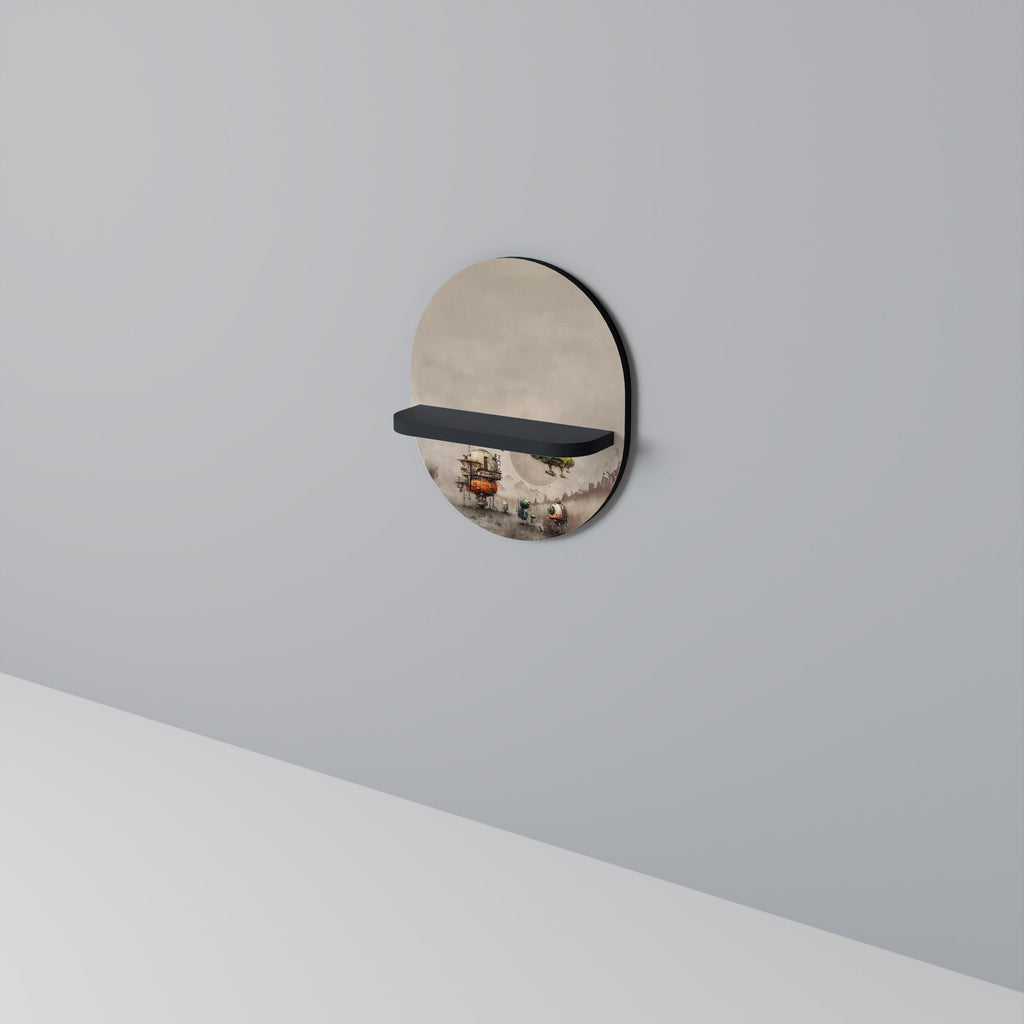 ΜΗΧΑΝΕΣ MACHINARIUM Οβάλ Ράφι Τέχνης σε Μαύρο Φινίρισμα