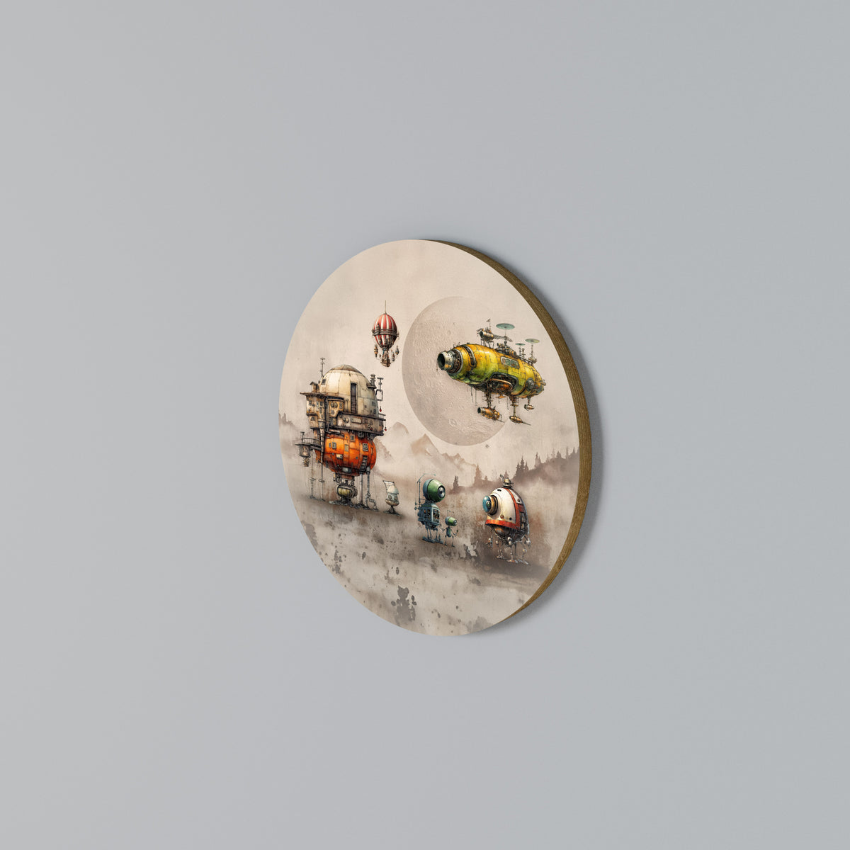 MACHINARIUM MACHINES Στρογγυλός πίνακας ζωγραφικής