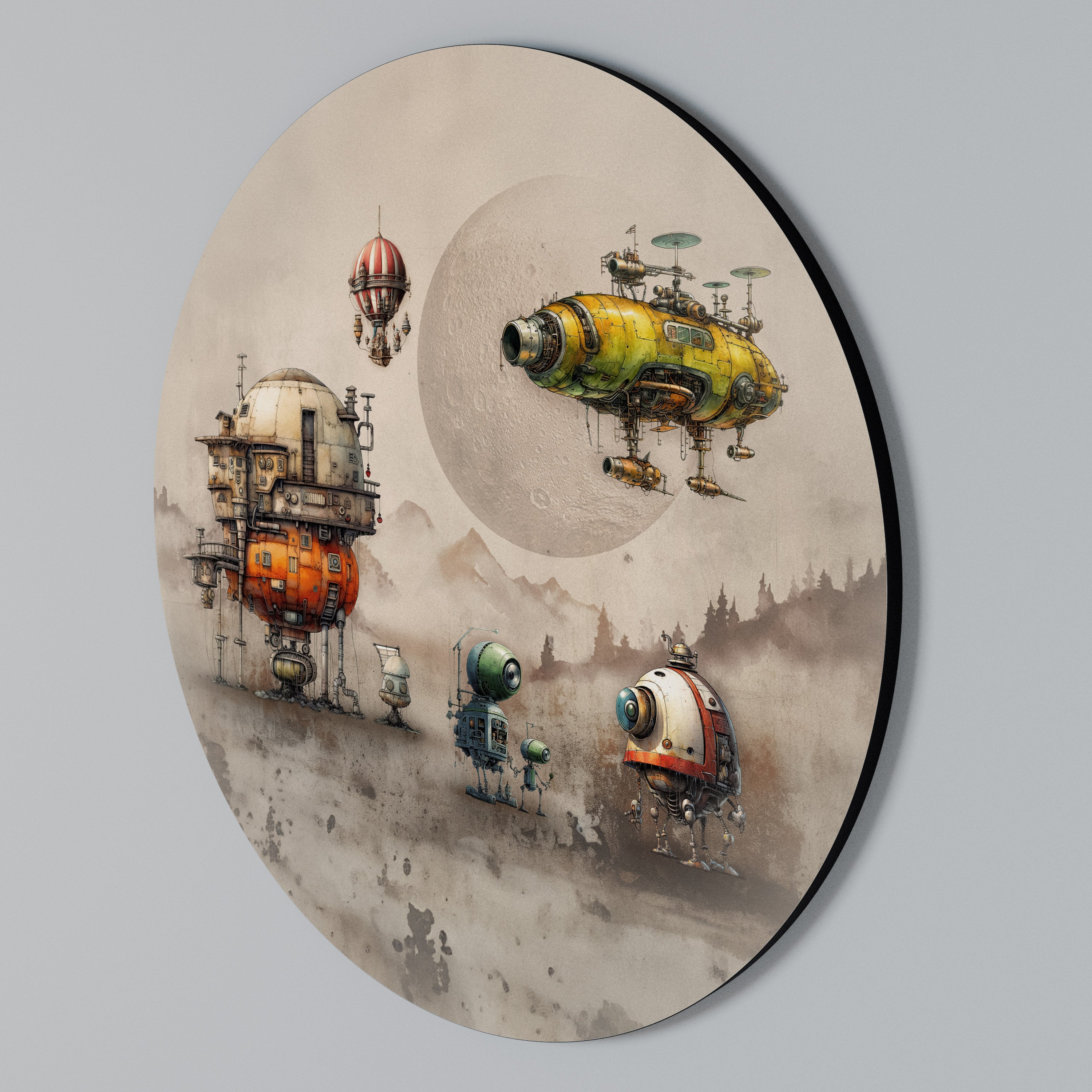 MACHINARIUM MACHINES Στρογγυλός πίνακας ζωγραφικής