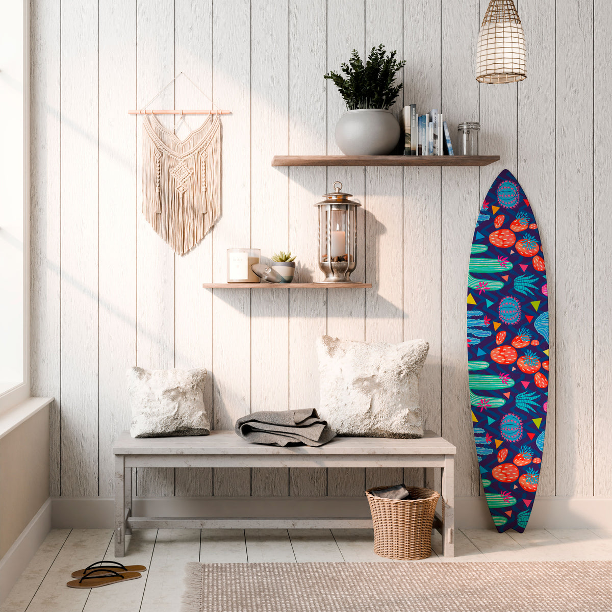 CACTUS VIBES Διακοσμητική σανίδα Surf