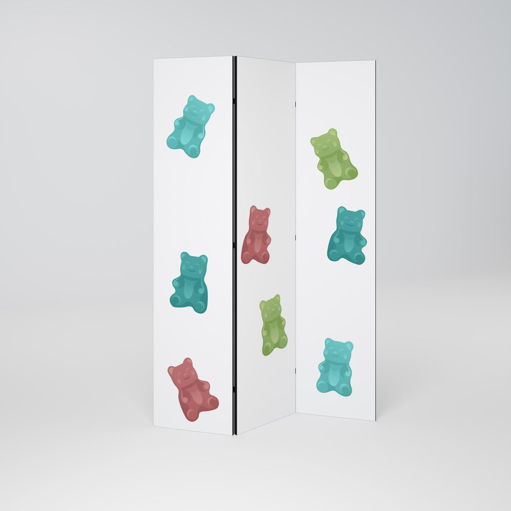 Διακοσμητικό διαχωριστικό δωματίου GUMMY BEARS 3 πάνελ
