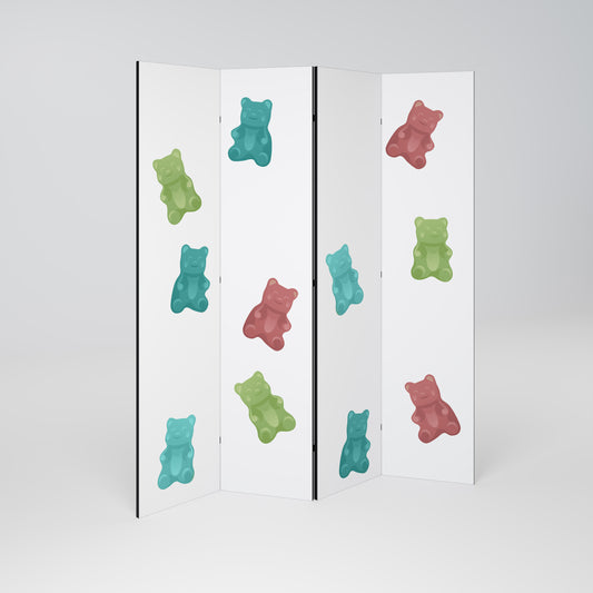 GUMMY BEARS Παραβάν με 4 πάνελ