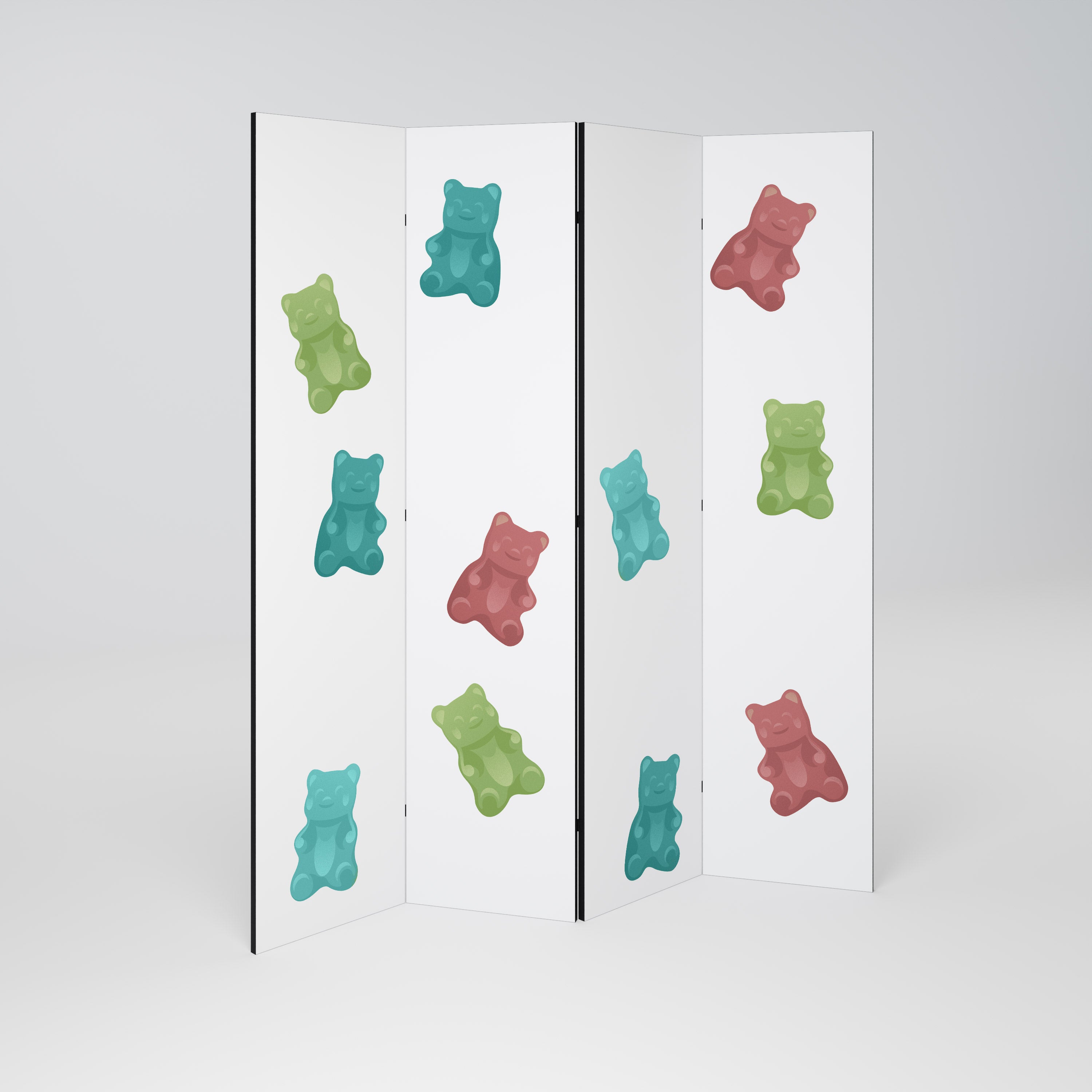 GUMMY BEARS 4-Panel Room Divider