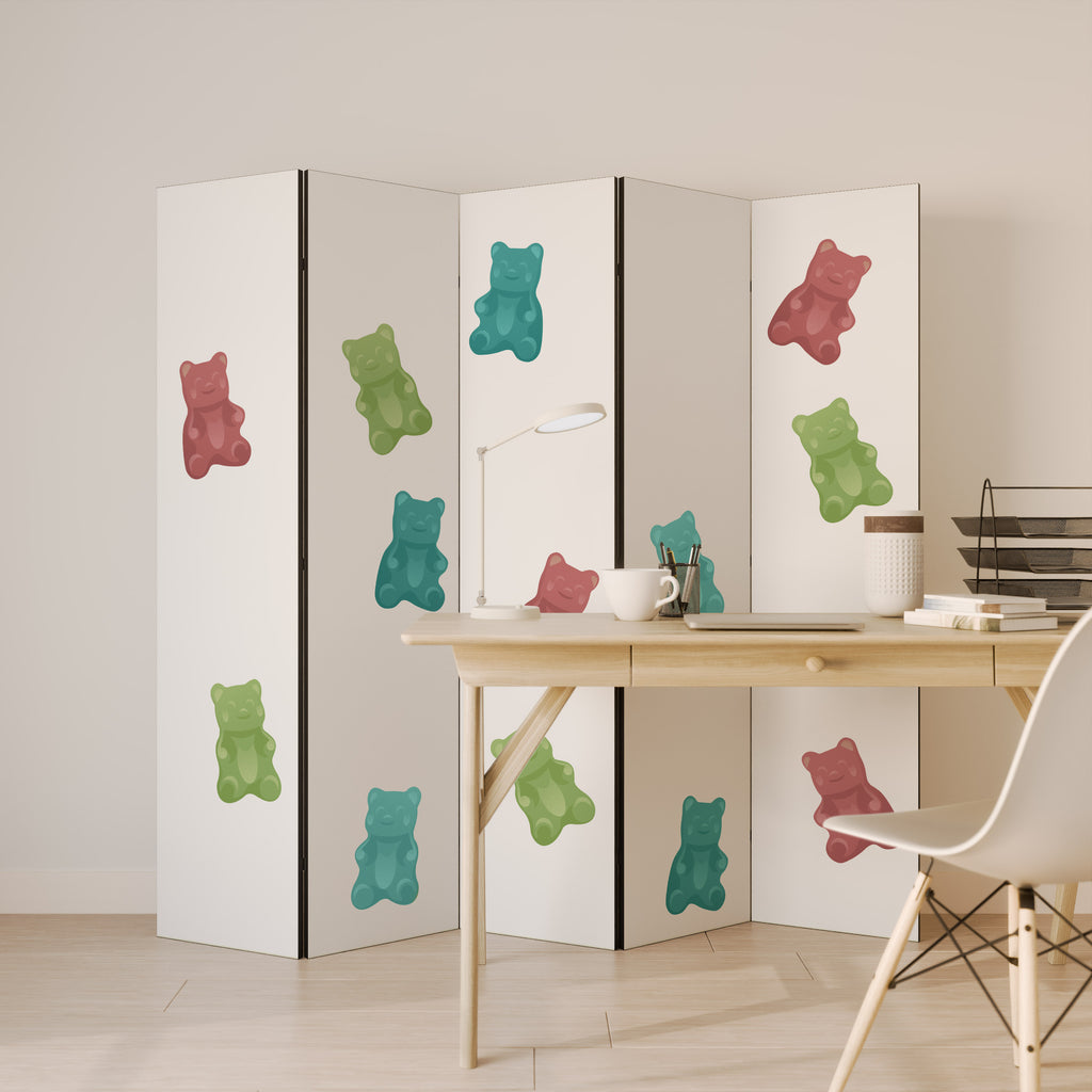 GUMMY BEARS 5-Panel Room Divider
