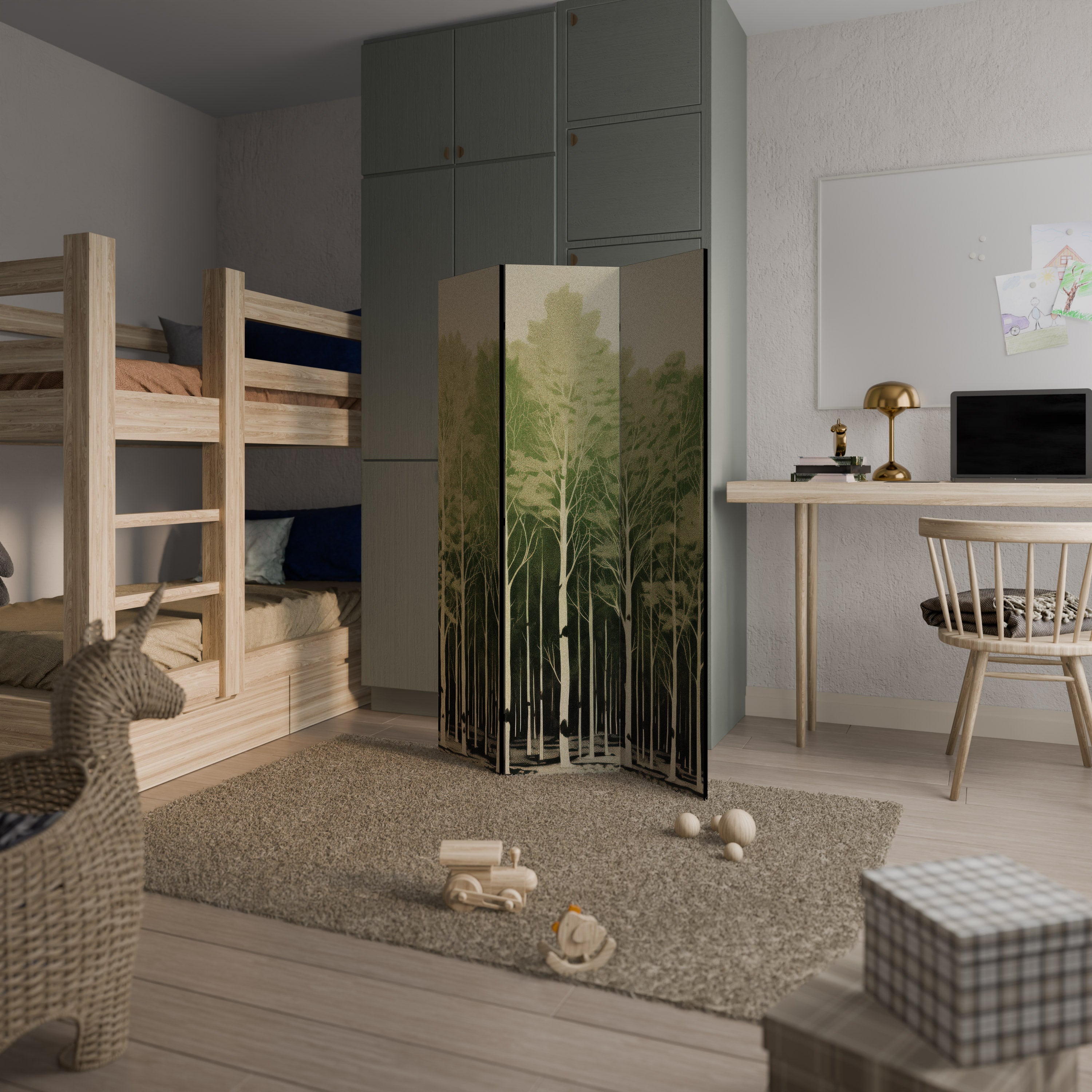 UNKNOWN NATURE Παραβάν με 3 πάνελ