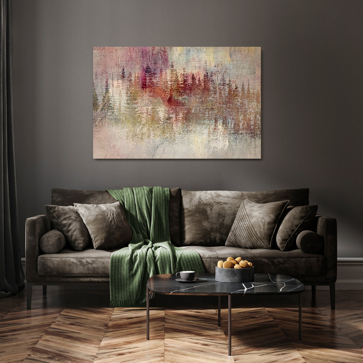VEILED SUMMIT Horizontal Canvas Print