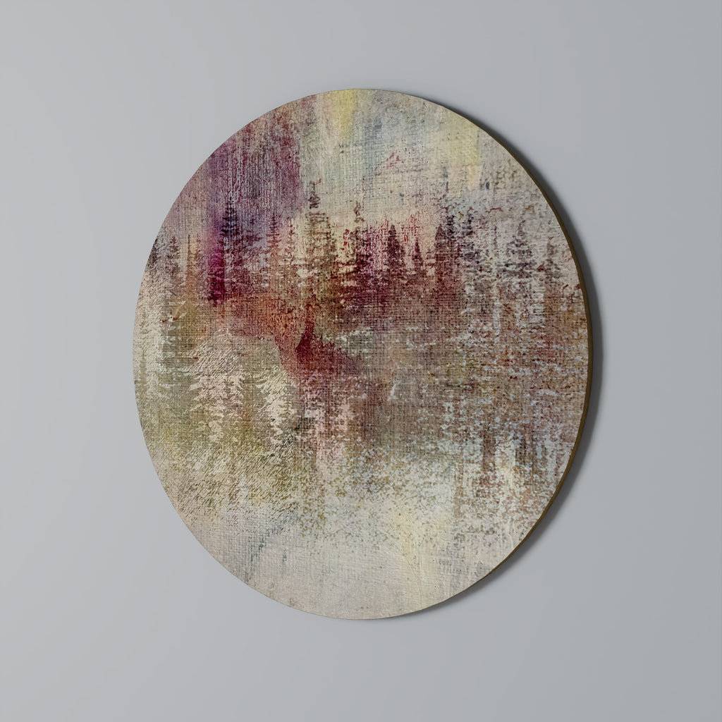 VEILED SUMMIT Round Wall Art