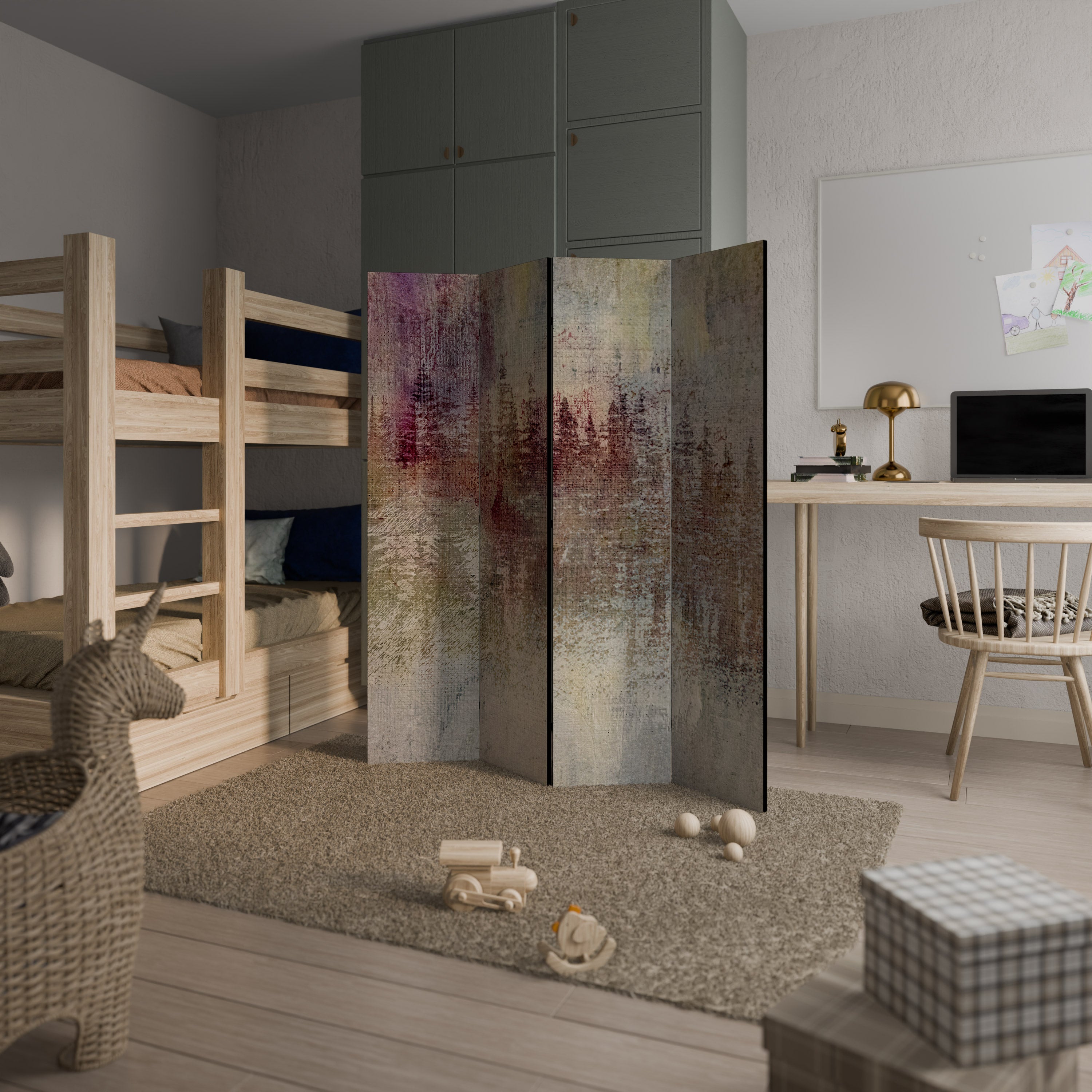 VEILED SUMMIT 4-Panel Room Divider