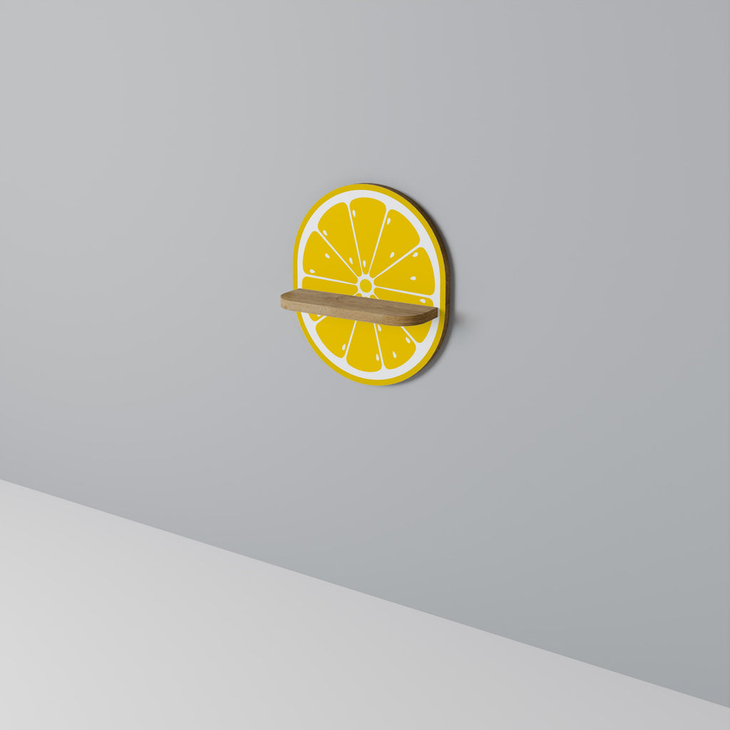 STRENGTHENING LEMON Oval Art Shelf In Oak Effect