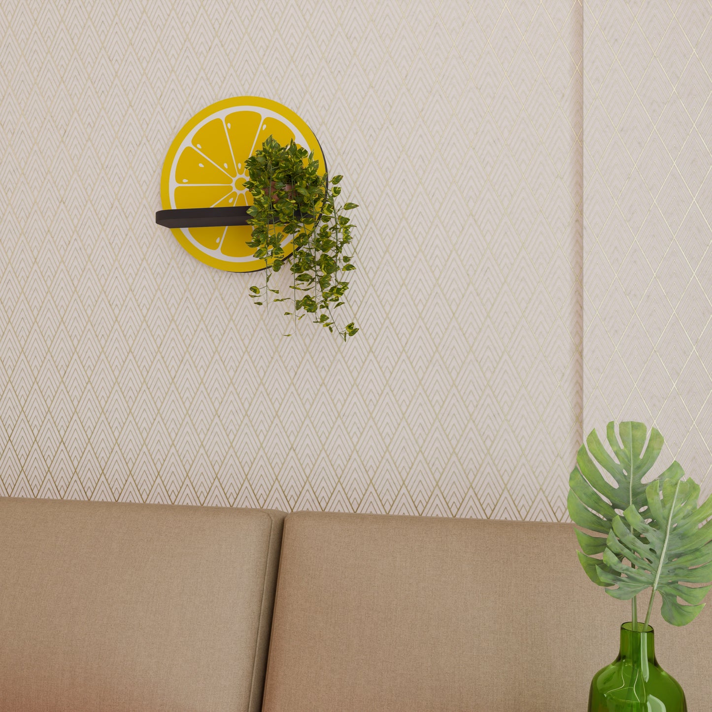 STRENGTHENING LEMON Διακοσμητικό Ράφι Art Shelf