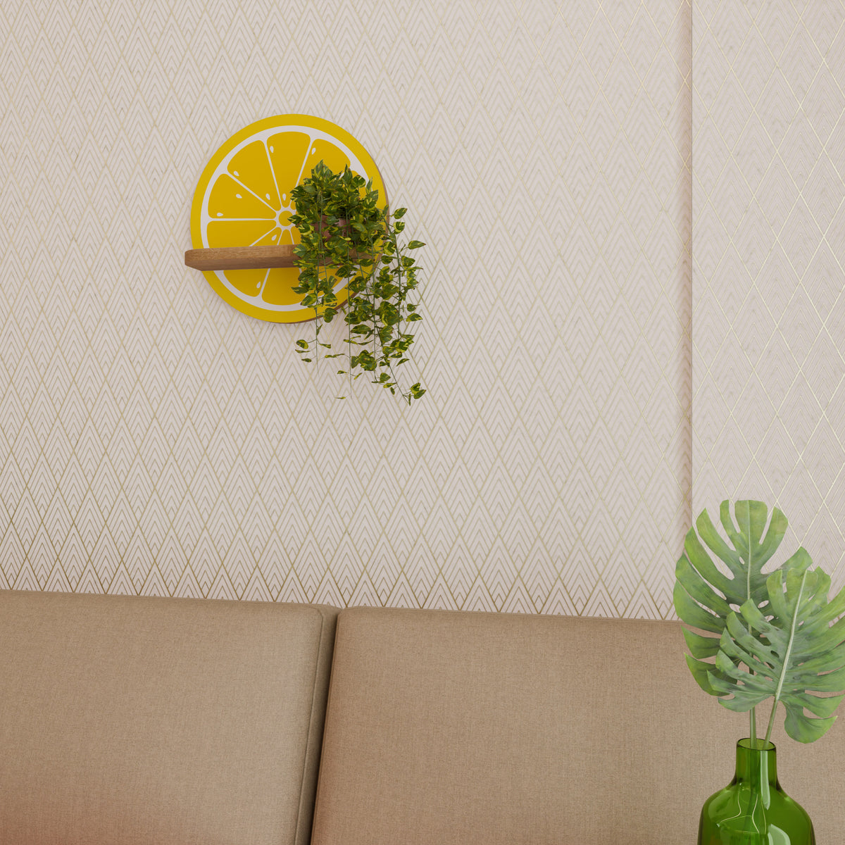 STRENGTHENING LEMON Διακοσμητικό Ράφι Art Shelf