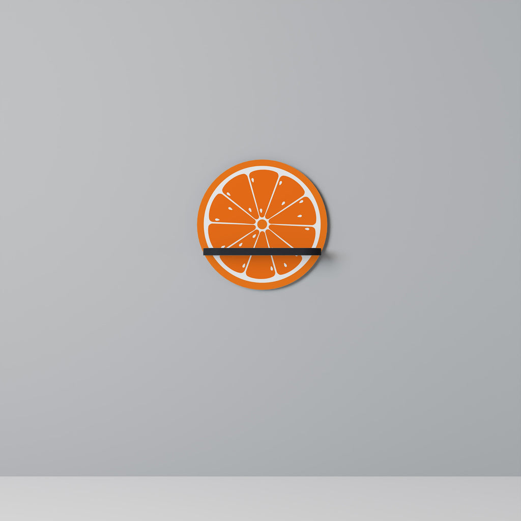 Στρογγυλό ράφι τέχνης JUICY ORANGE σε μαύρο φινίρισμα