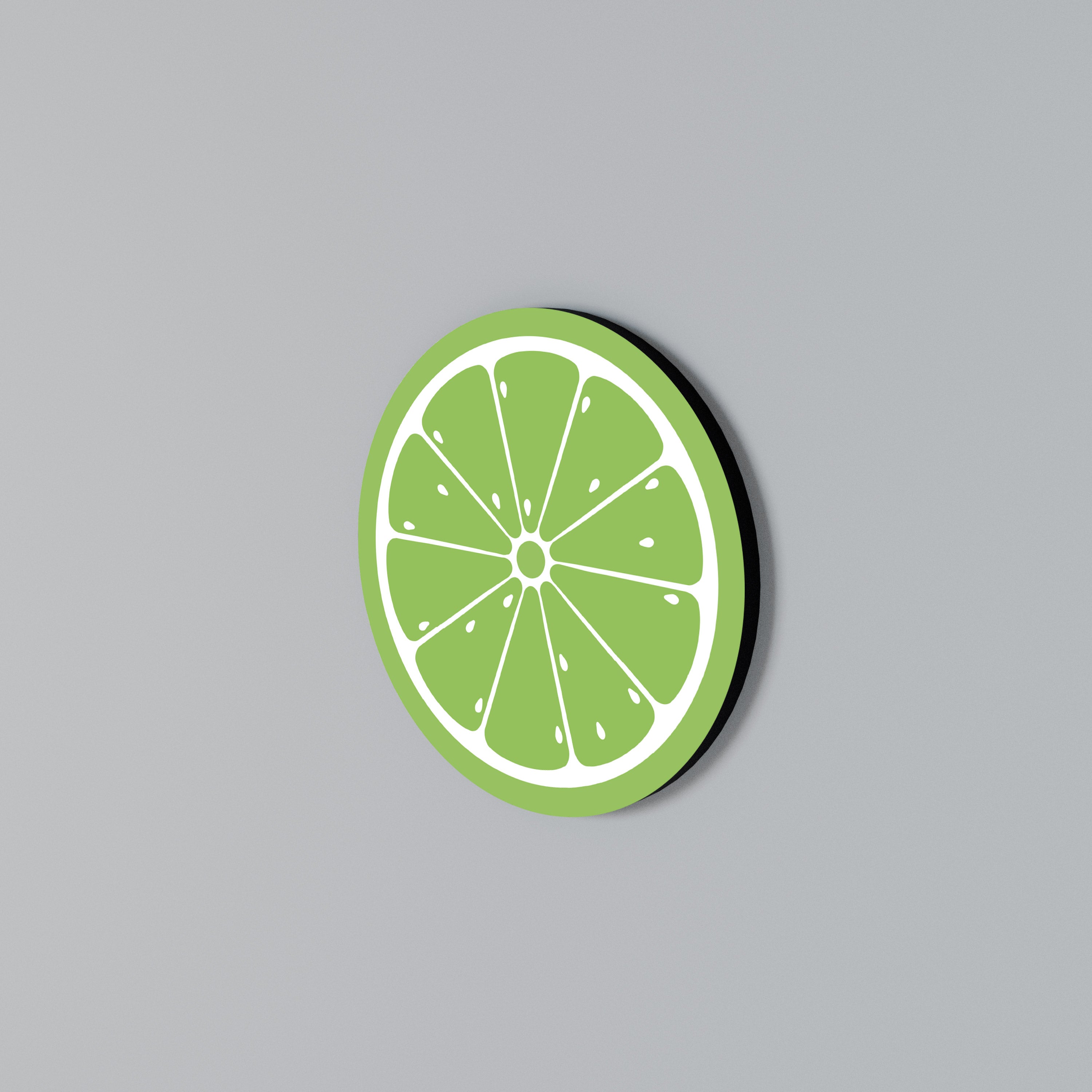 REFRESHING LIME Στρογγυλός πίνακας ζωγραφικής