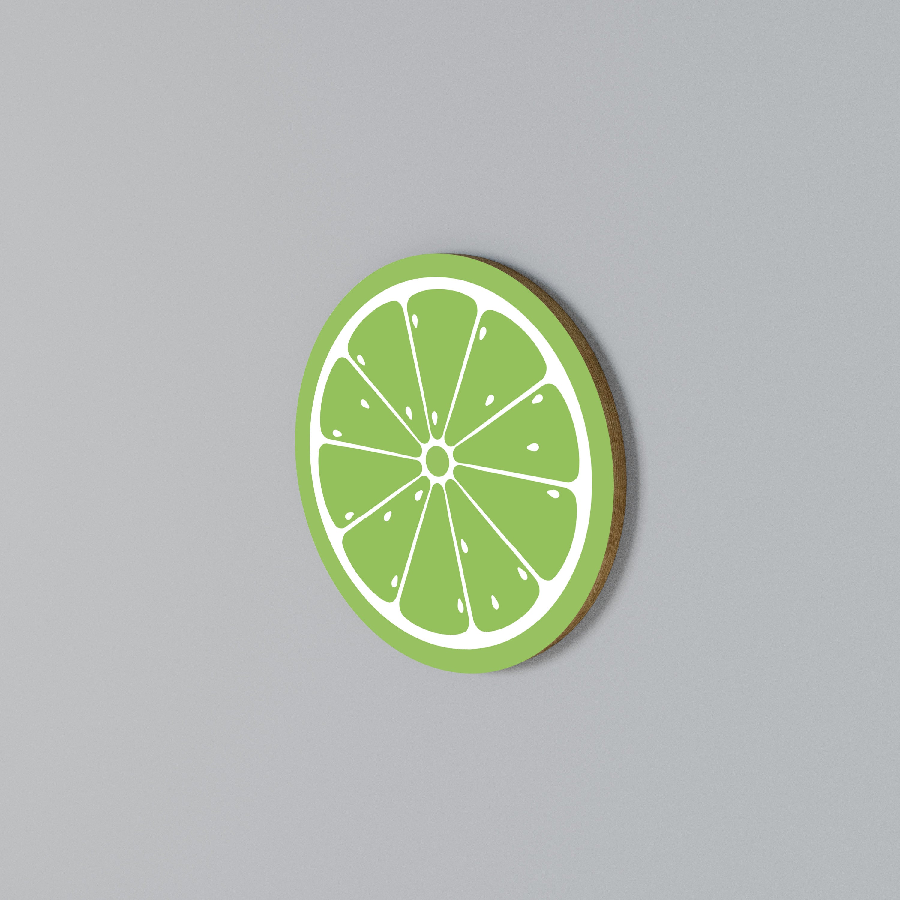 REFRESHING LIME Στρογγυλός πίνακας ζωγραφικής