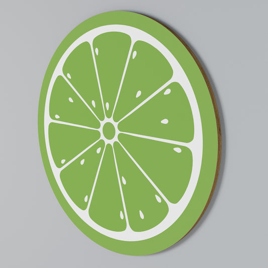 REFRESHING LIME Στρογγυλός πίνακας ζωγραφικής
