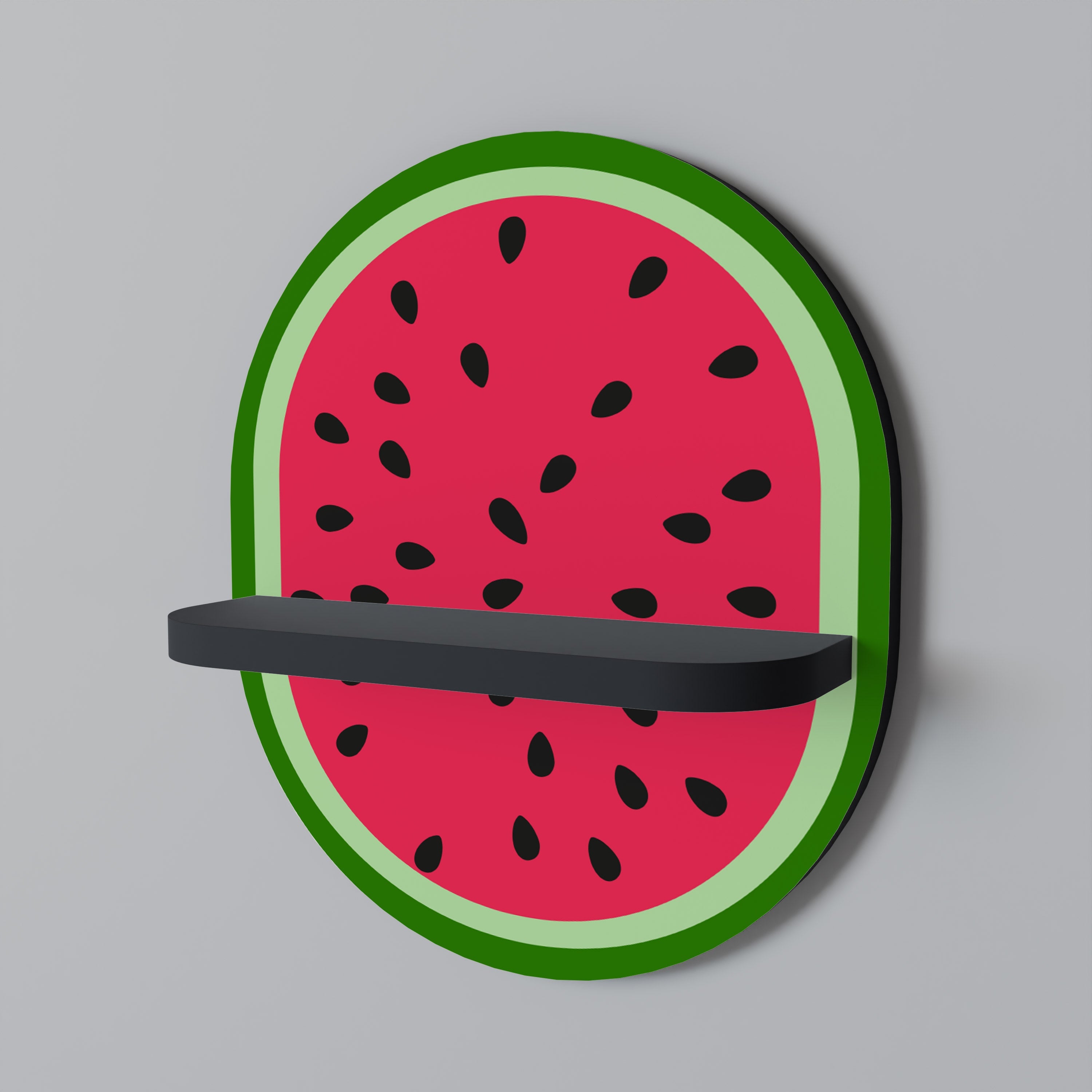 Οβάλ Ράφι Τέχνης MATURE WARTEMELON σε Μαύρο Φινίρισμα