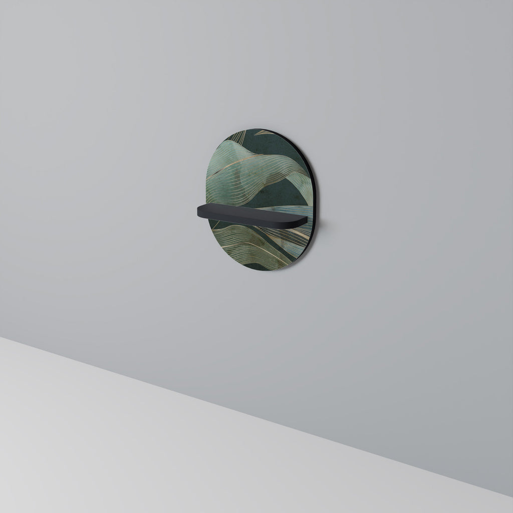 Ράφι τέχνης ROYAL GREEN οβάλ σε μαύρο φινίρισμα