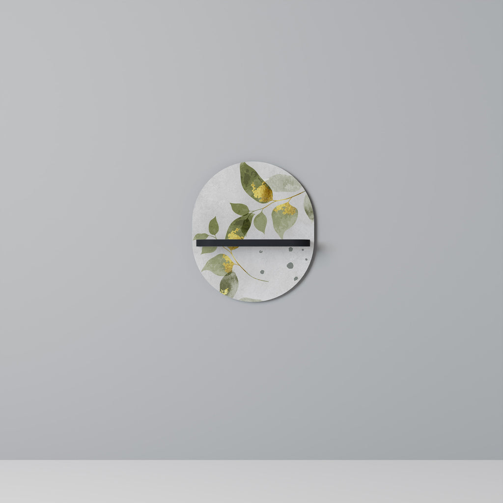 ELEGANT BOTANICS Οβάλ Ράφι Τέχνης σε Μαύρο Φινίρισμα