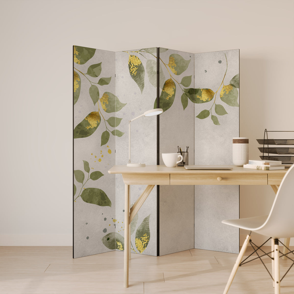 ELEGANT BOTANICS 4-Panel Room Divider