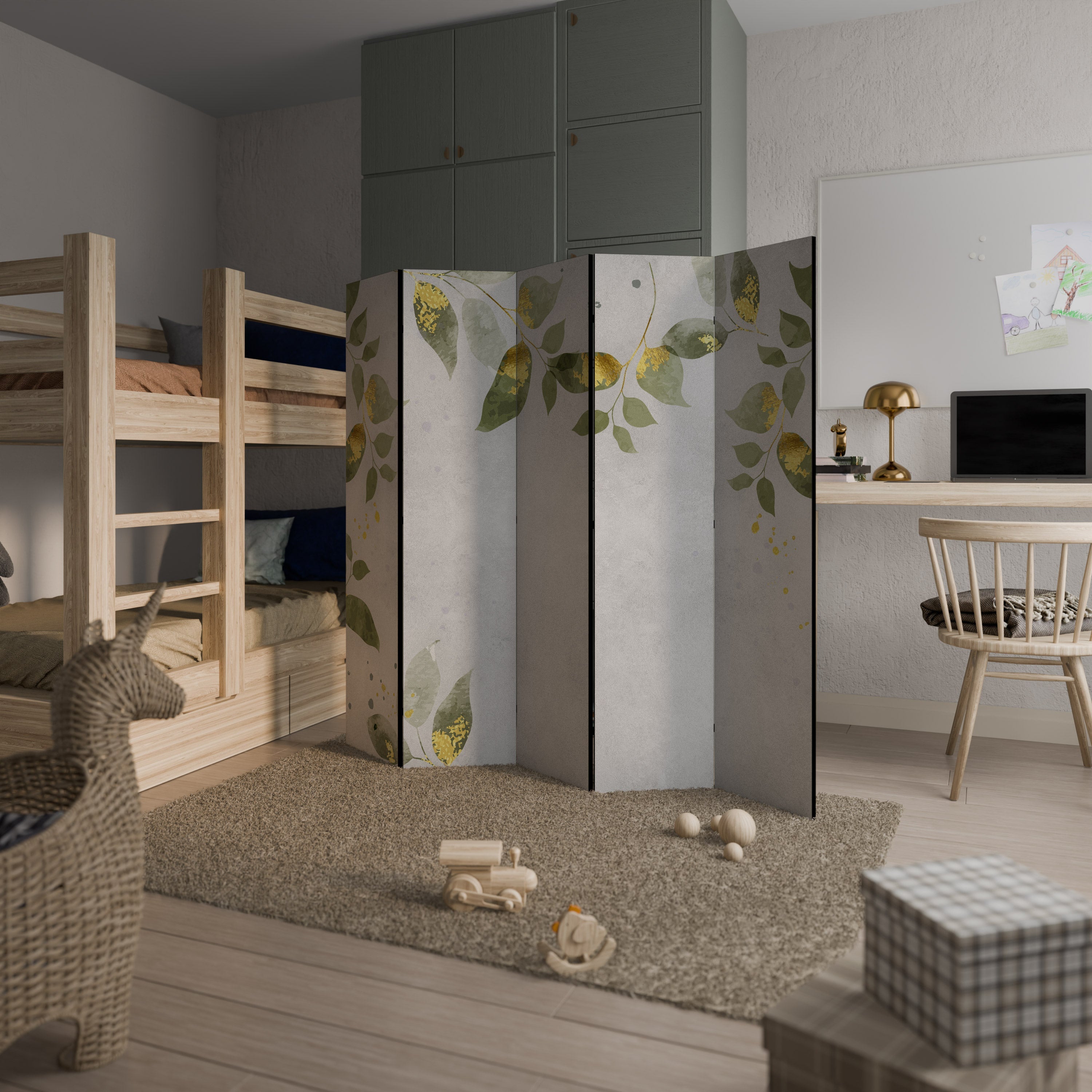 ELEGANT BOTANICS Διακοσμητικό διαχωριστικό δωματίου 5 πάνελ