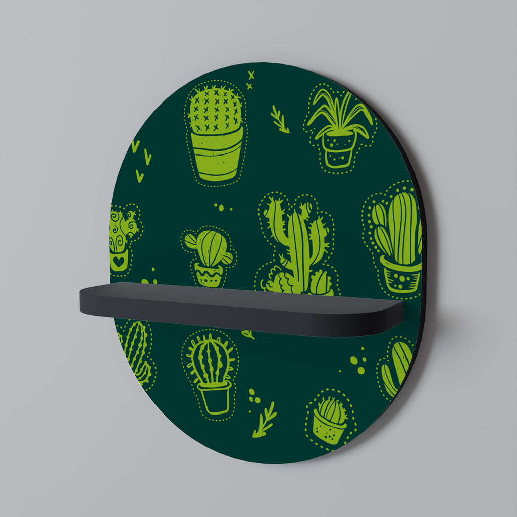 Οβάλ Ράφι Τέχνης DESERT GREEN σε Μαύρο Φινίρισμα