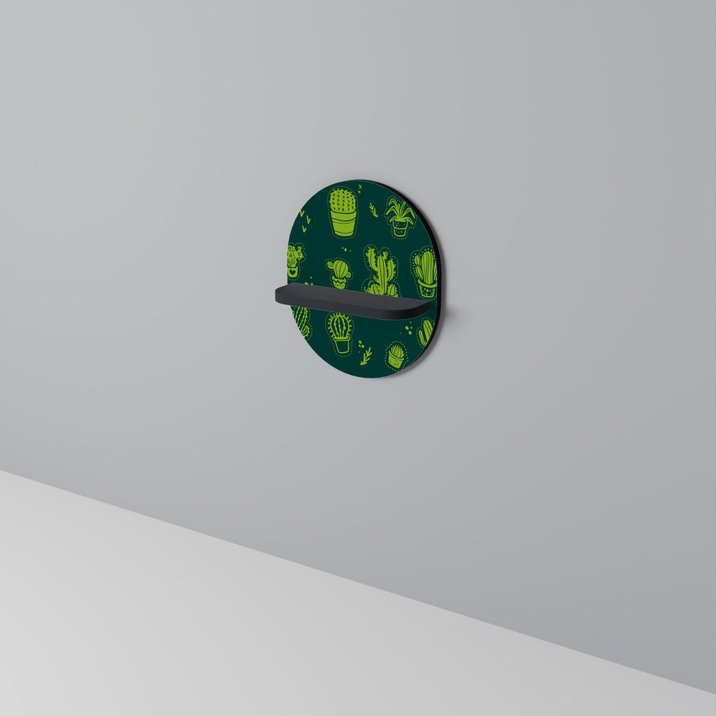 Οβάλ Ράφι Τέχνης DESERT GREEN σε Μαύρο Φινίρισμα