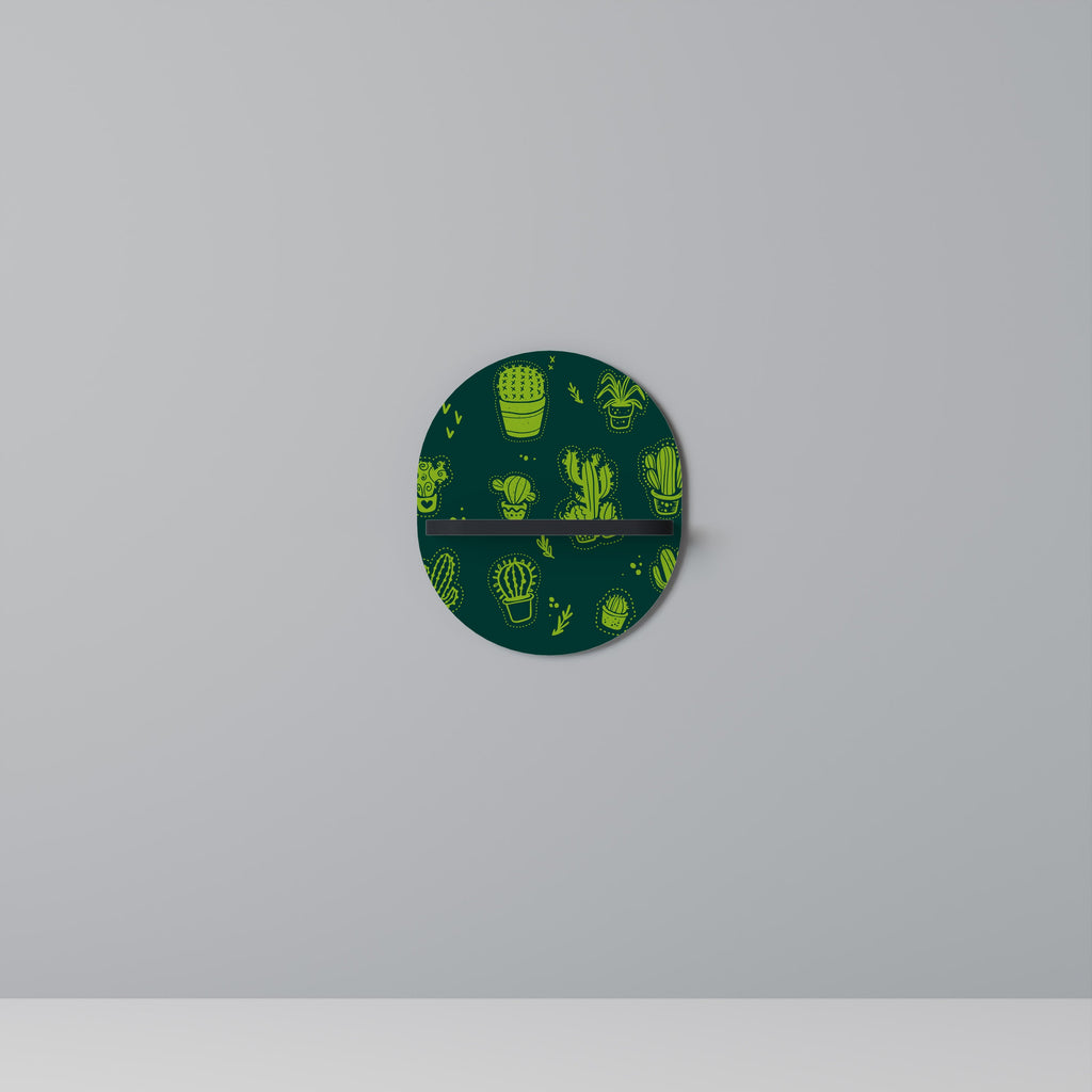 Οβάλ Ράφι Τέχνης DESERT GREEN σε Μαύρο Φινίρισμα