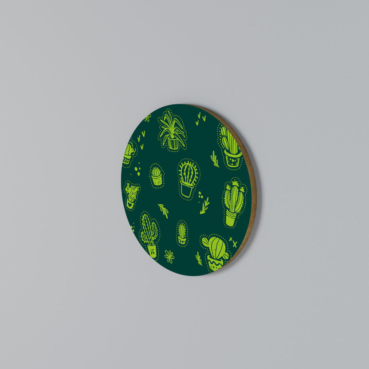 DESERT GREEN Στρογγυλός πίνακας ζωγραφικής