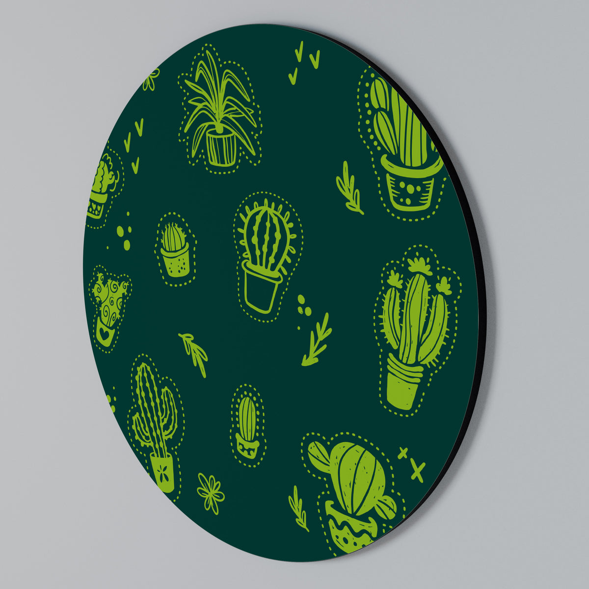 DESERT GREEN Στρογγυλός πίνακας ζωγραφικής