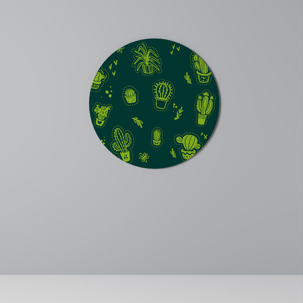 Στρογγυλή Τέχνη Τοίχου DESERT GREEN