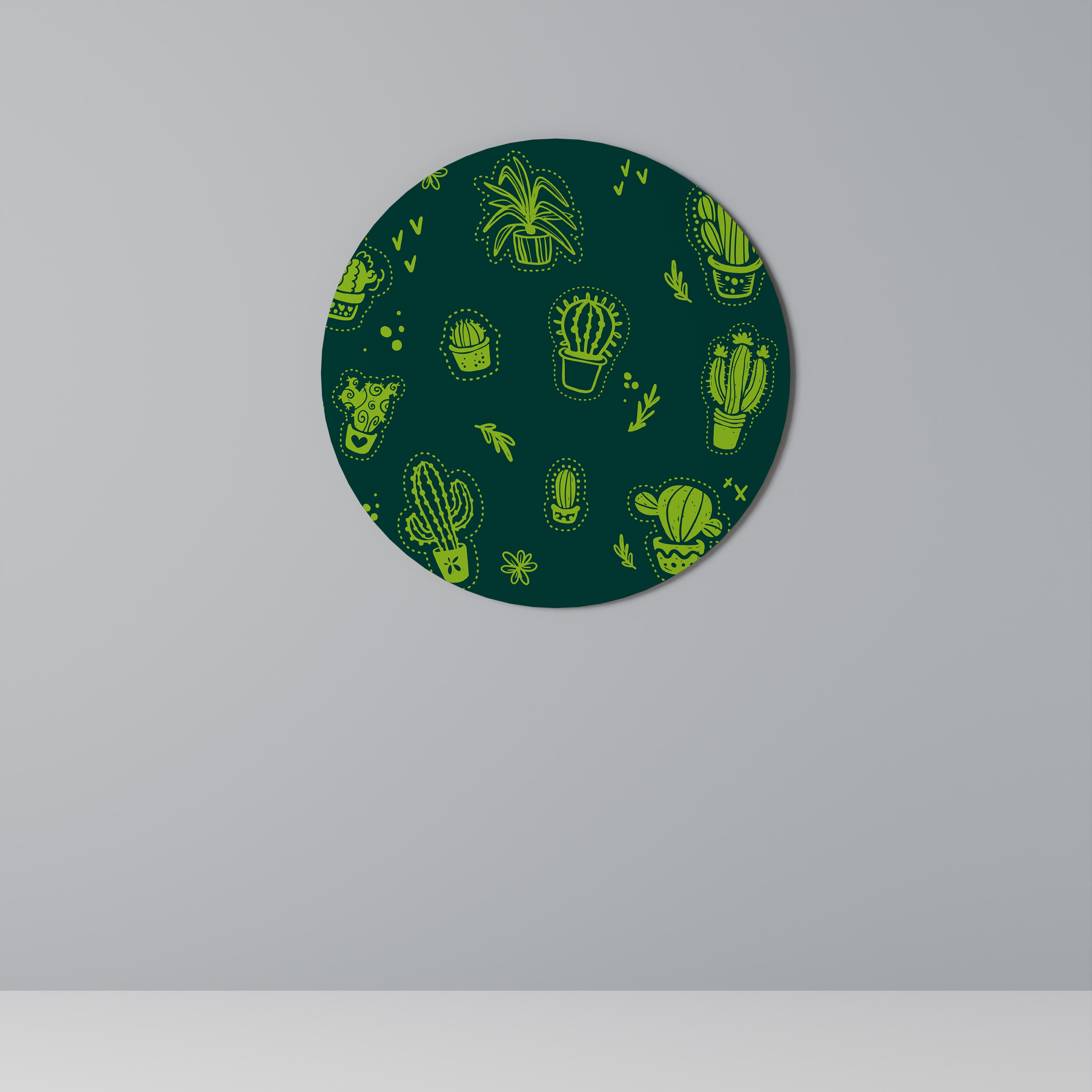 Στρογγυλή Τέχνη Τοίχου DESERT GREEN