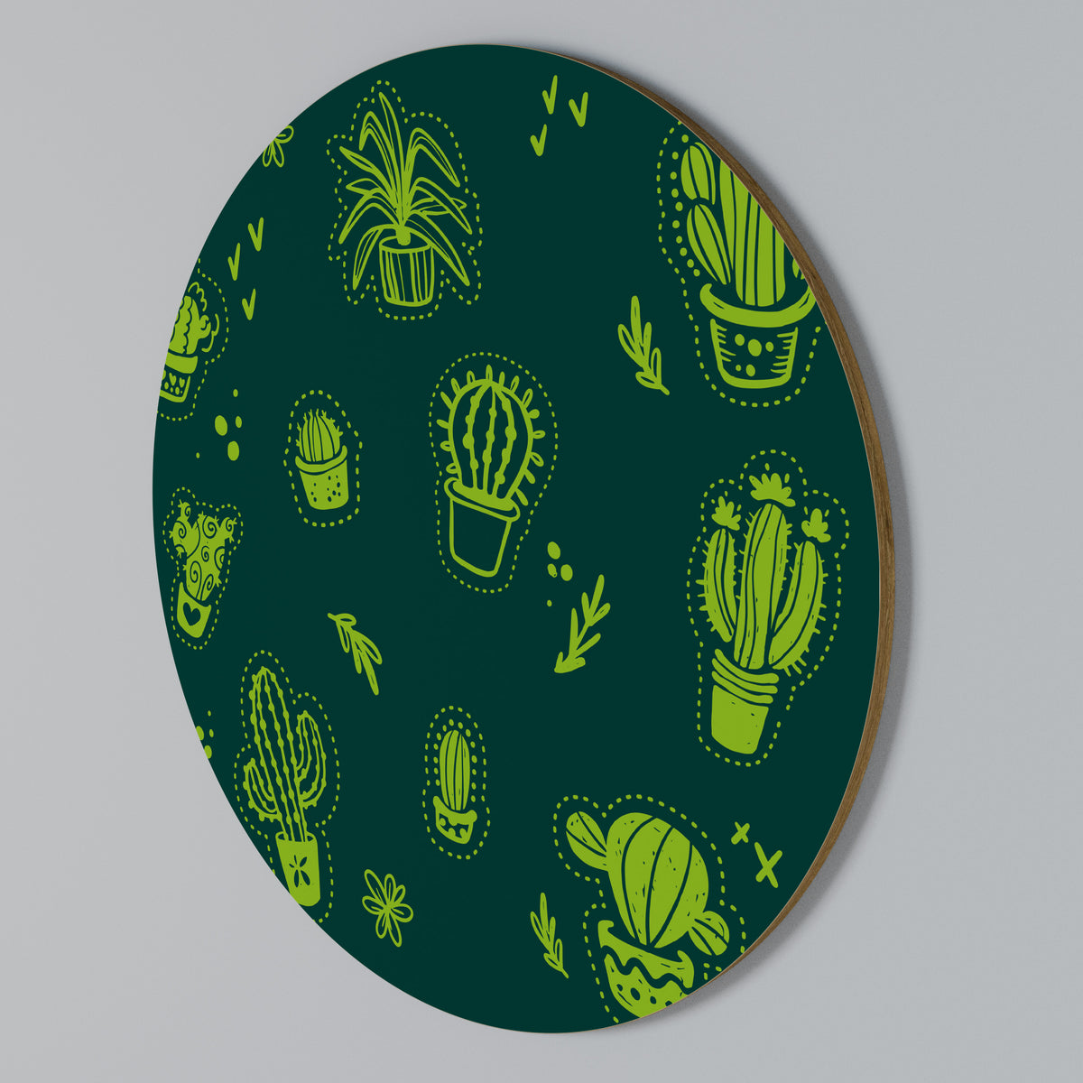 DESERT GREEN Στρογγυλός πίνακας ζωγραφικής