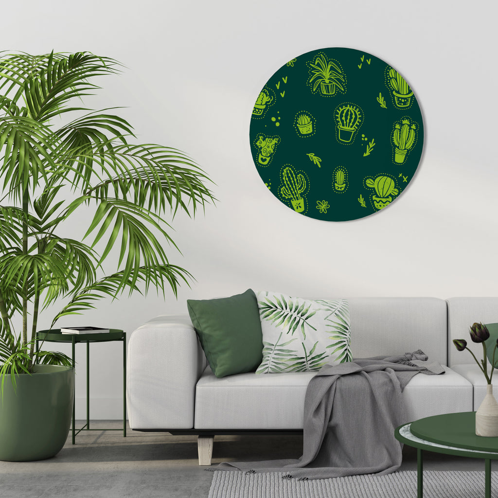 Στρογγυλή Τέχνη Τοίχου DESERT GREEN