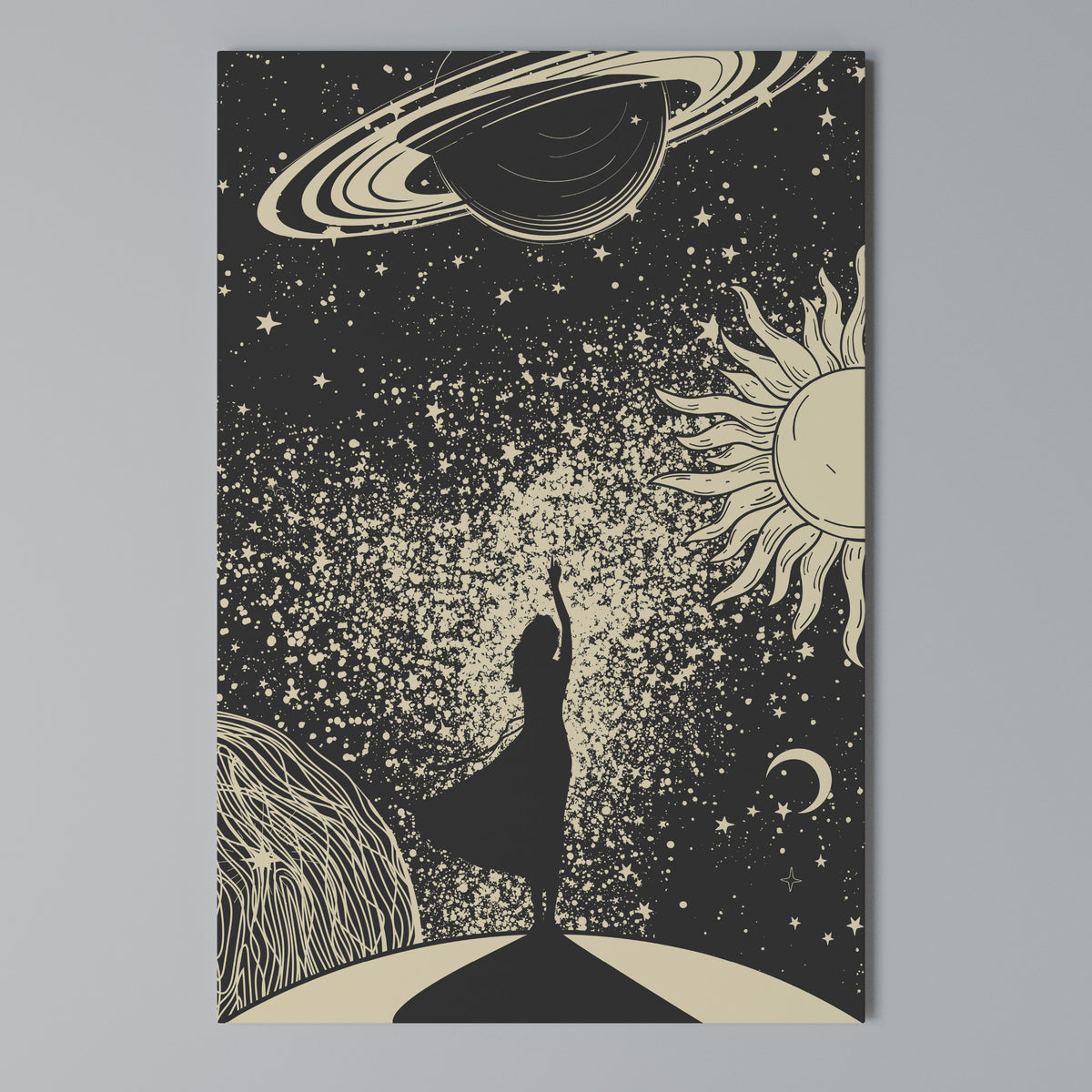 MYSTIC UNIVERSE Κατακόρυφος Πίνακας σε Καμβά