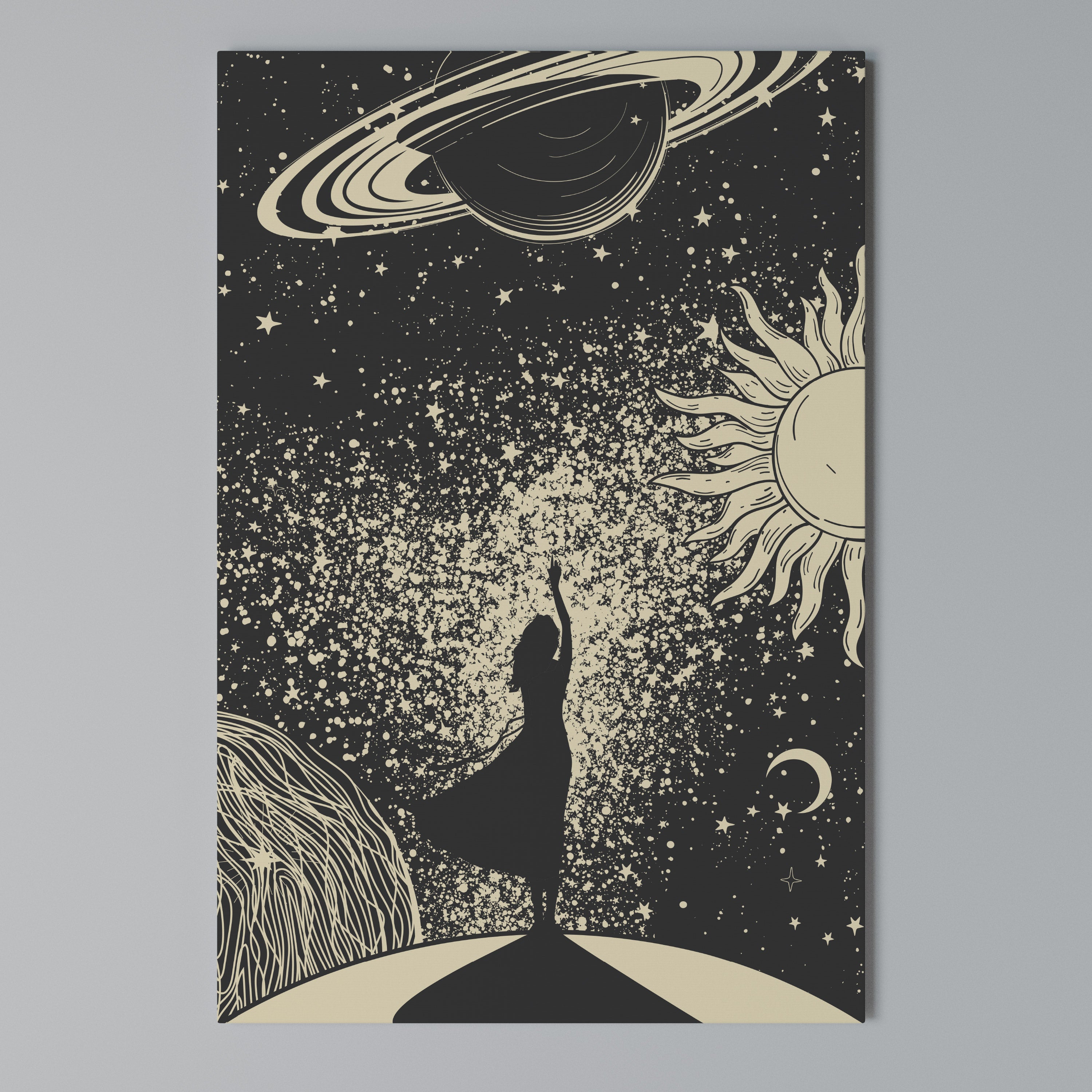 MYSTIC UNIVERSE Κατακόρυφος Πίνακας σε Καμβά