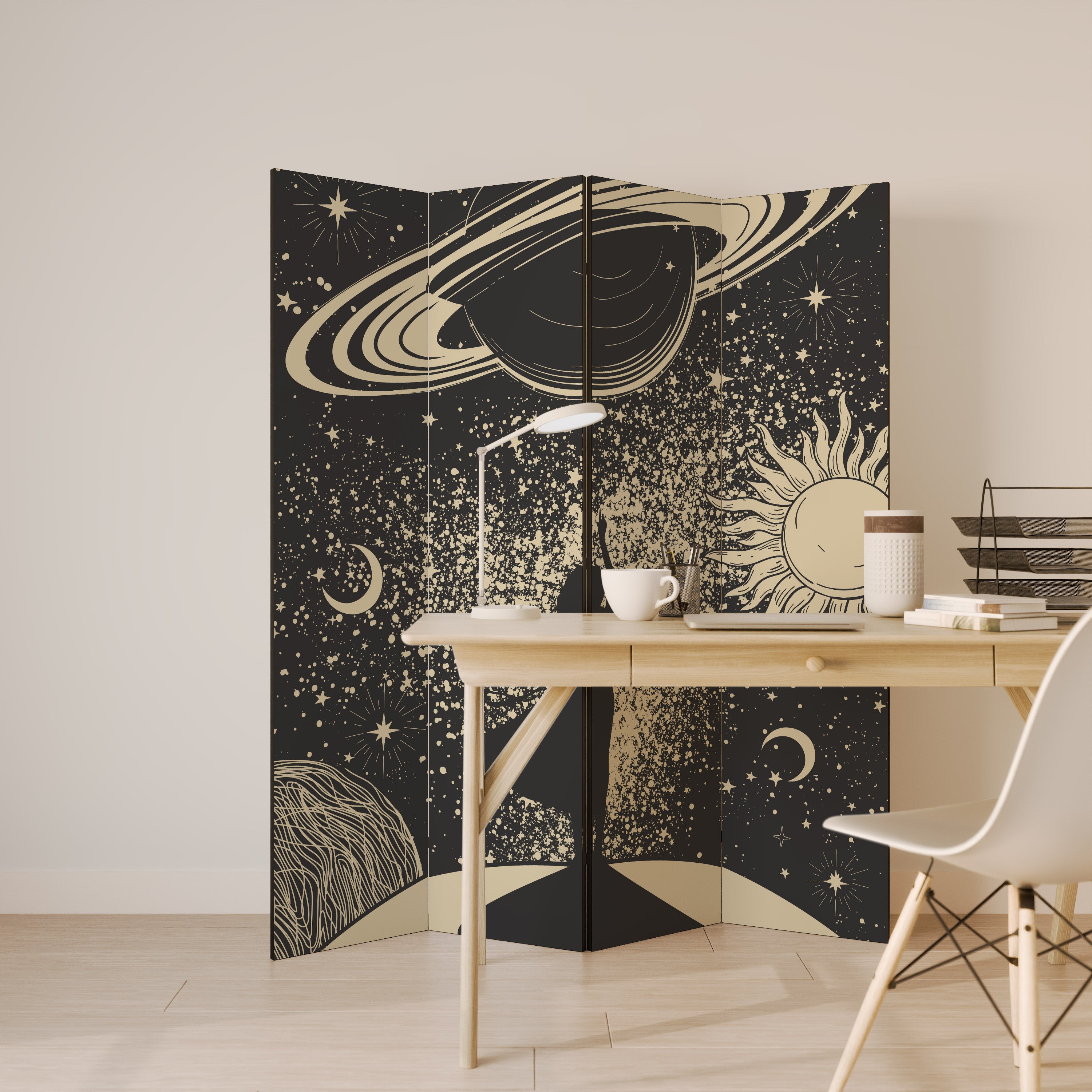 MYSTIC UNIVERSE 4-Panel Room Divider