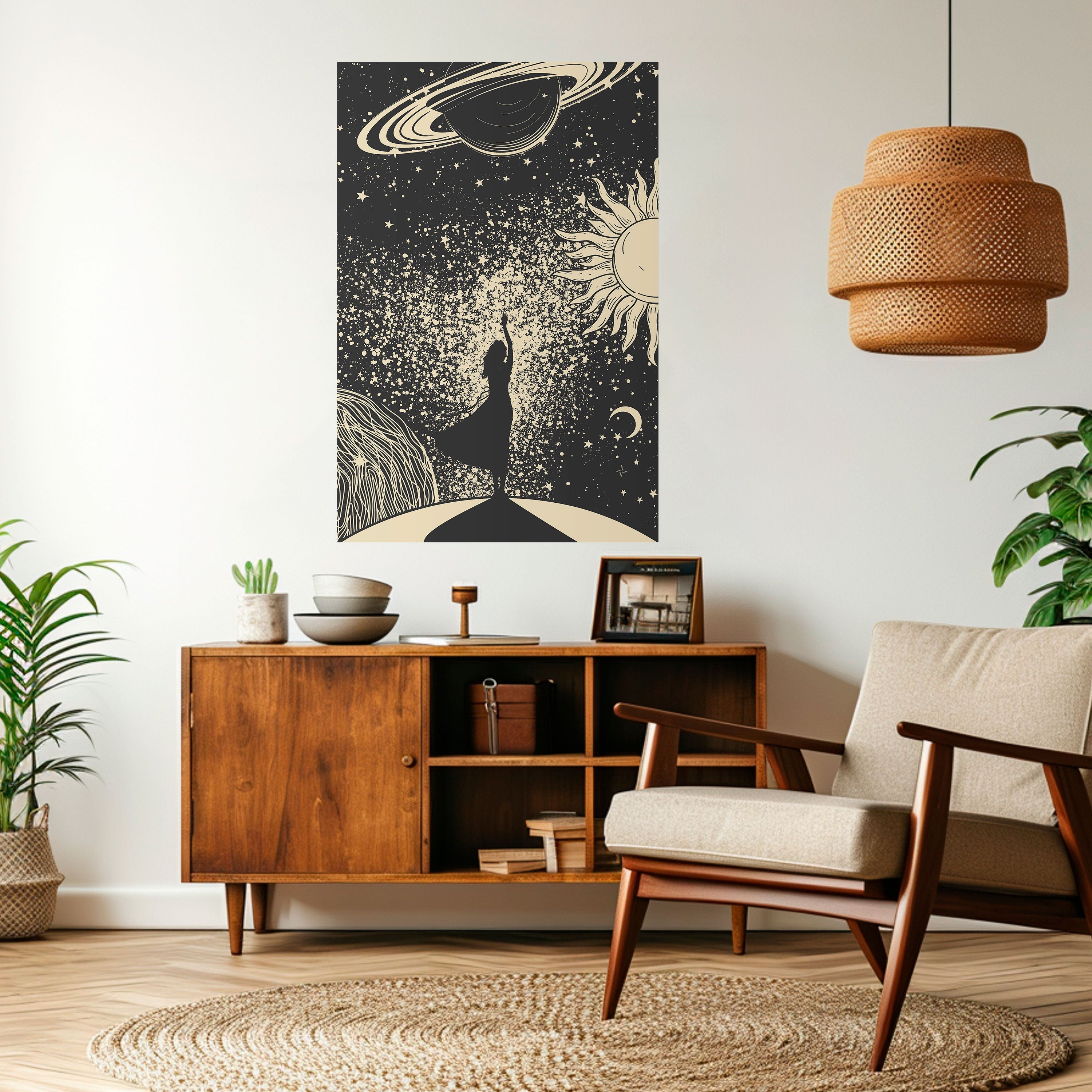 Αφίσα MYSTIC UNIVERSE με κάθετη κόλλα και κολλήματα