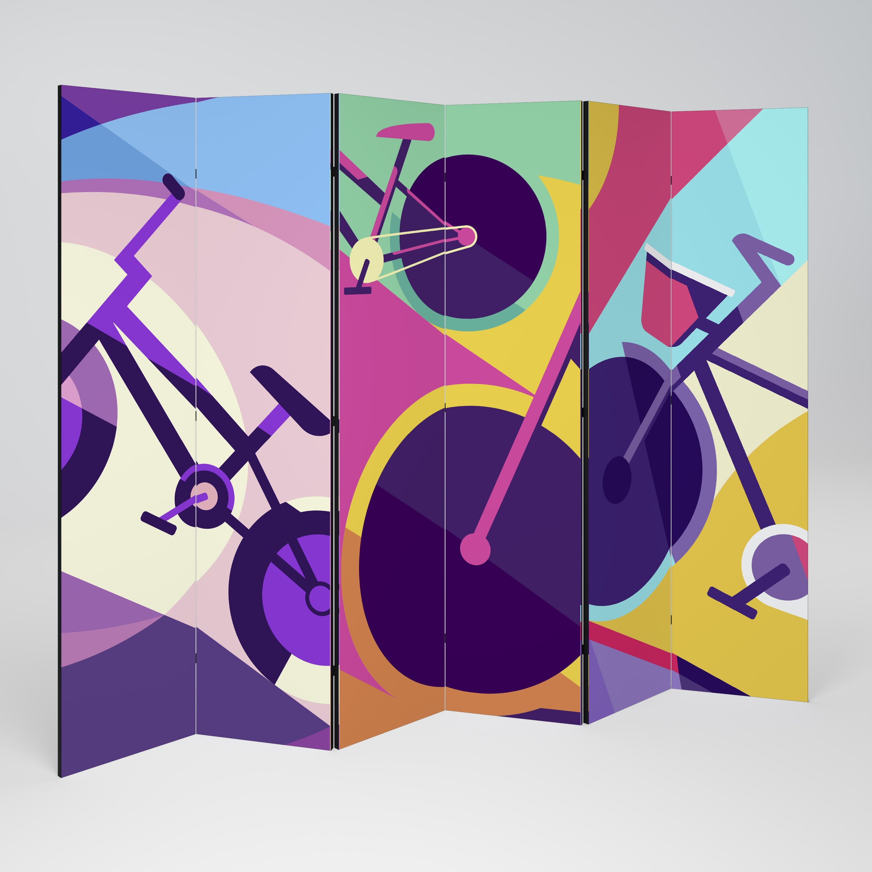 Διακοσμητικό διαχωριστικό χώρου 6 πάνελ BIKE DREAMS