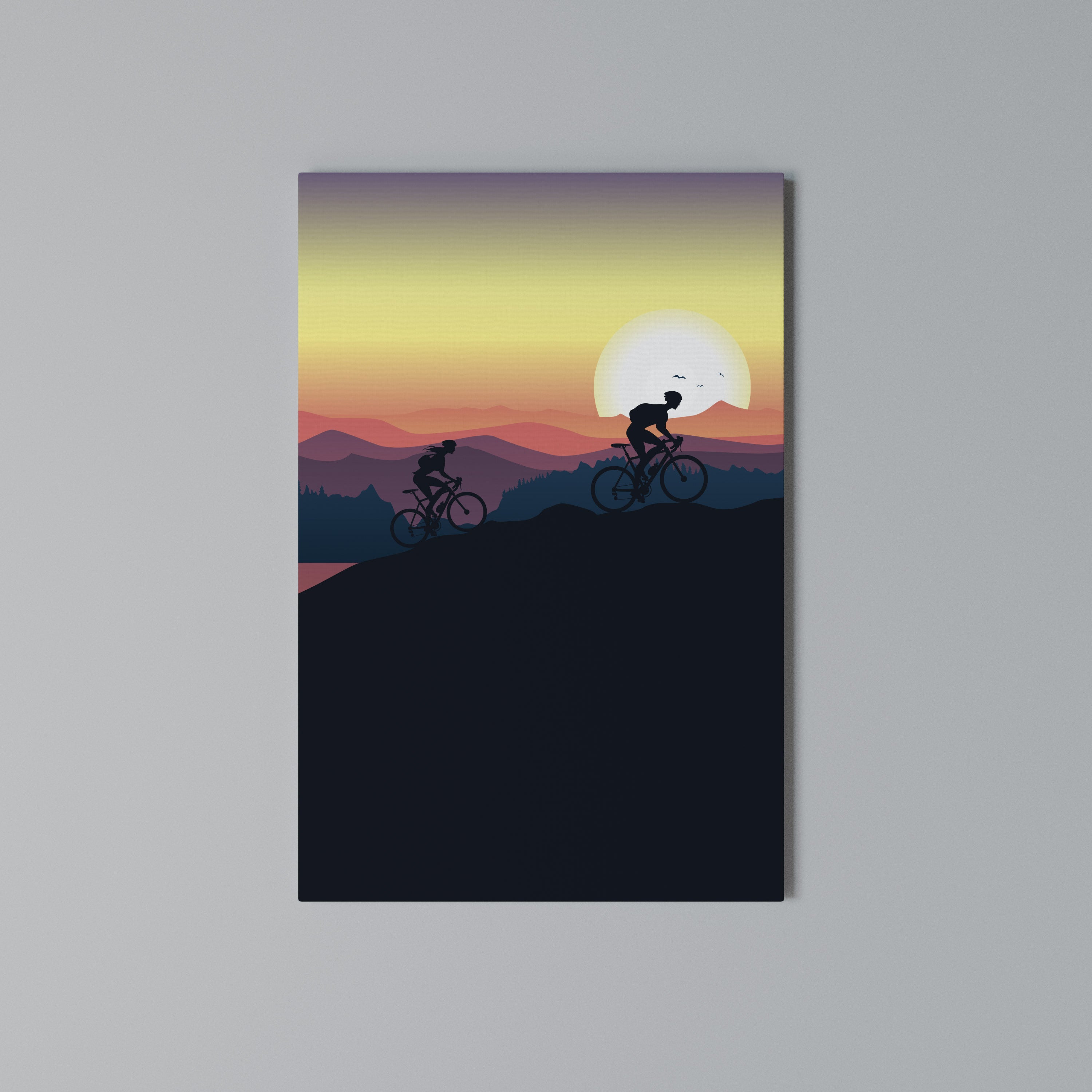 CYCLING HORIZON Κατακόρυφος Πίνακας σε Καμβά
