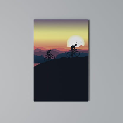 CYCLING HORIZON Κατακόρυφος Πίνακας σε Καμβά