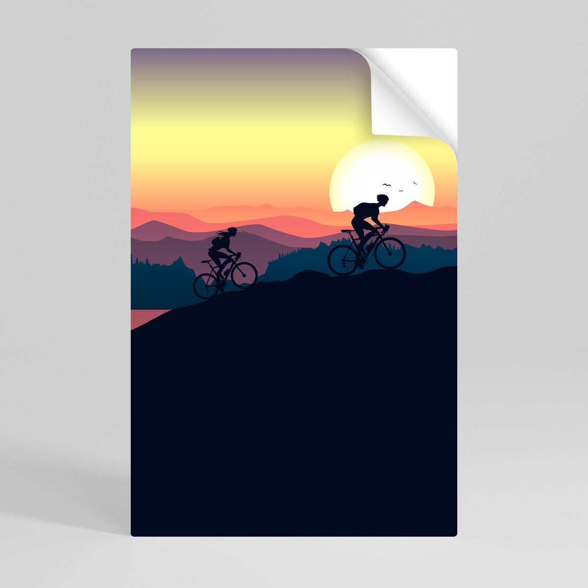 CYCLING HORIZON Αυτοκόλλητη Αφίσα κάθετη