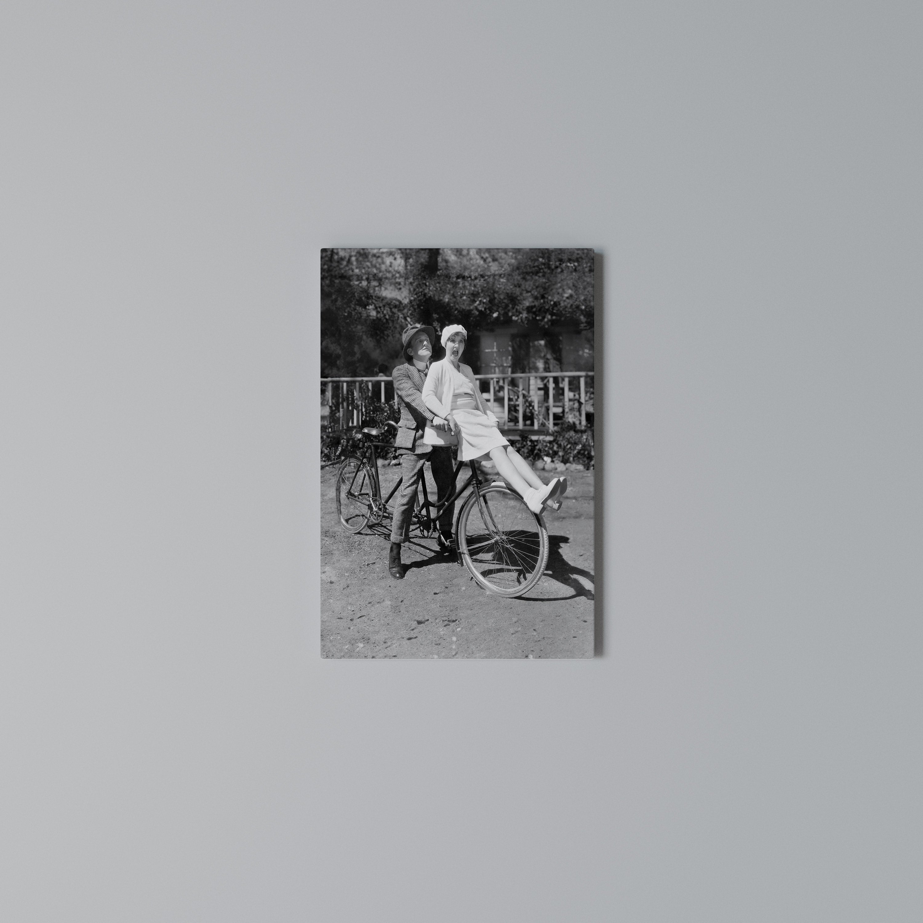 RIDING THROUGH TIME Vertical Canvas Print